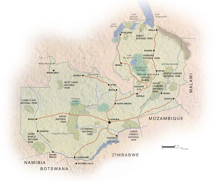 Zambia-map