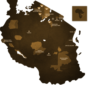 Tanzania Safari map